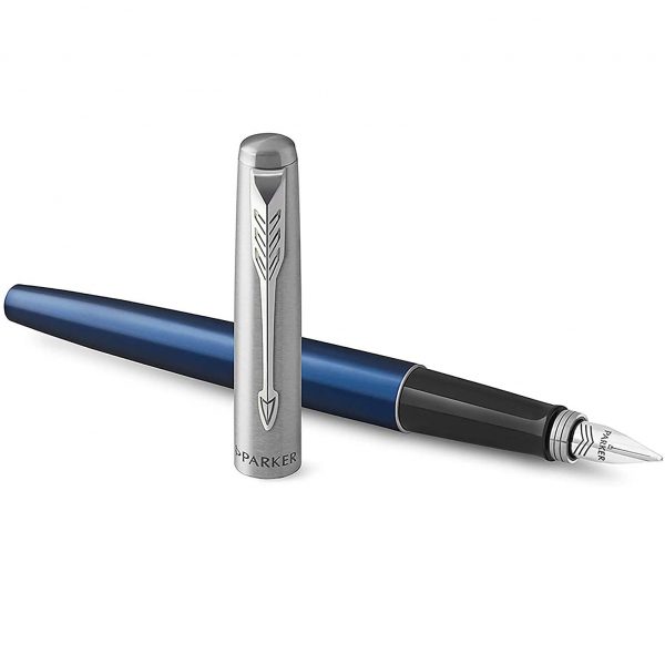 Parker Jotter Core Royal Blue Chrome Trim Fountain Pen