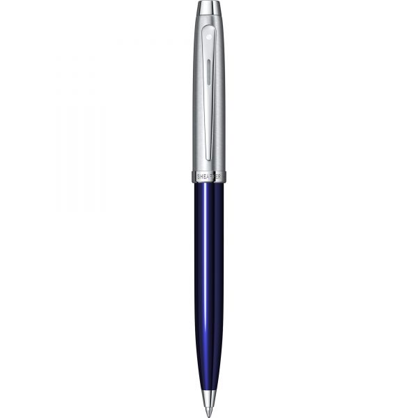 Sheaffer 100 Glossy Blue Lacquer Barrel Ballpoint Pen