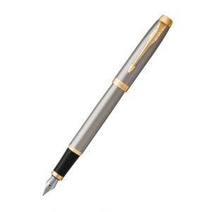 Parker IM Brushed Metal with Gold plated Trim Fountain Pen