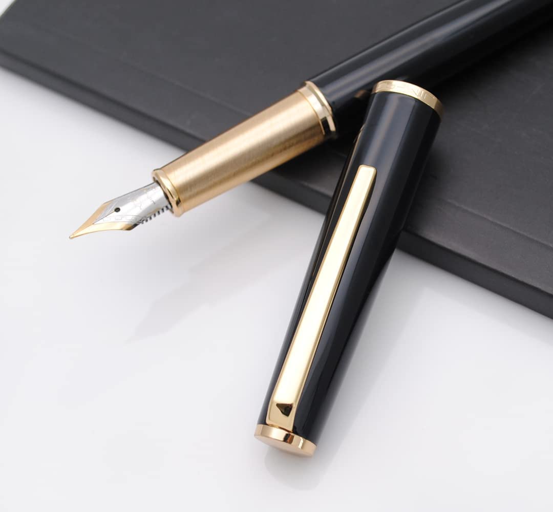 Jinhao Series 95 Lacquer Black with Gold Plated Trim Fountain Pen